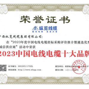 喜報(bào)！縱覽線纜集團(tuán)榮獲“2023中國電線電纜十大品牌”等多個(gè)獎(jiǎng)項(xiàng)